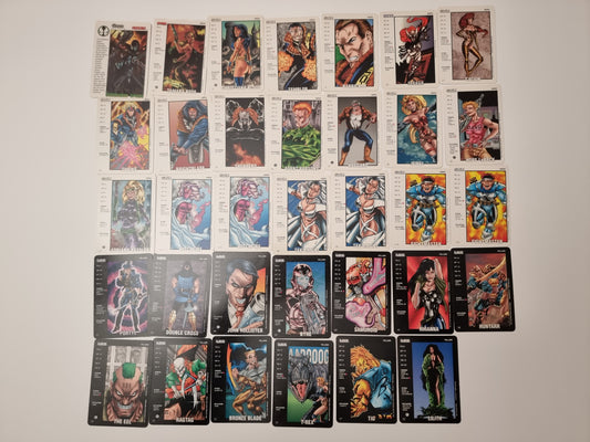 Power CARDZ Collectable Card Game fra 1995 med ekstra kort