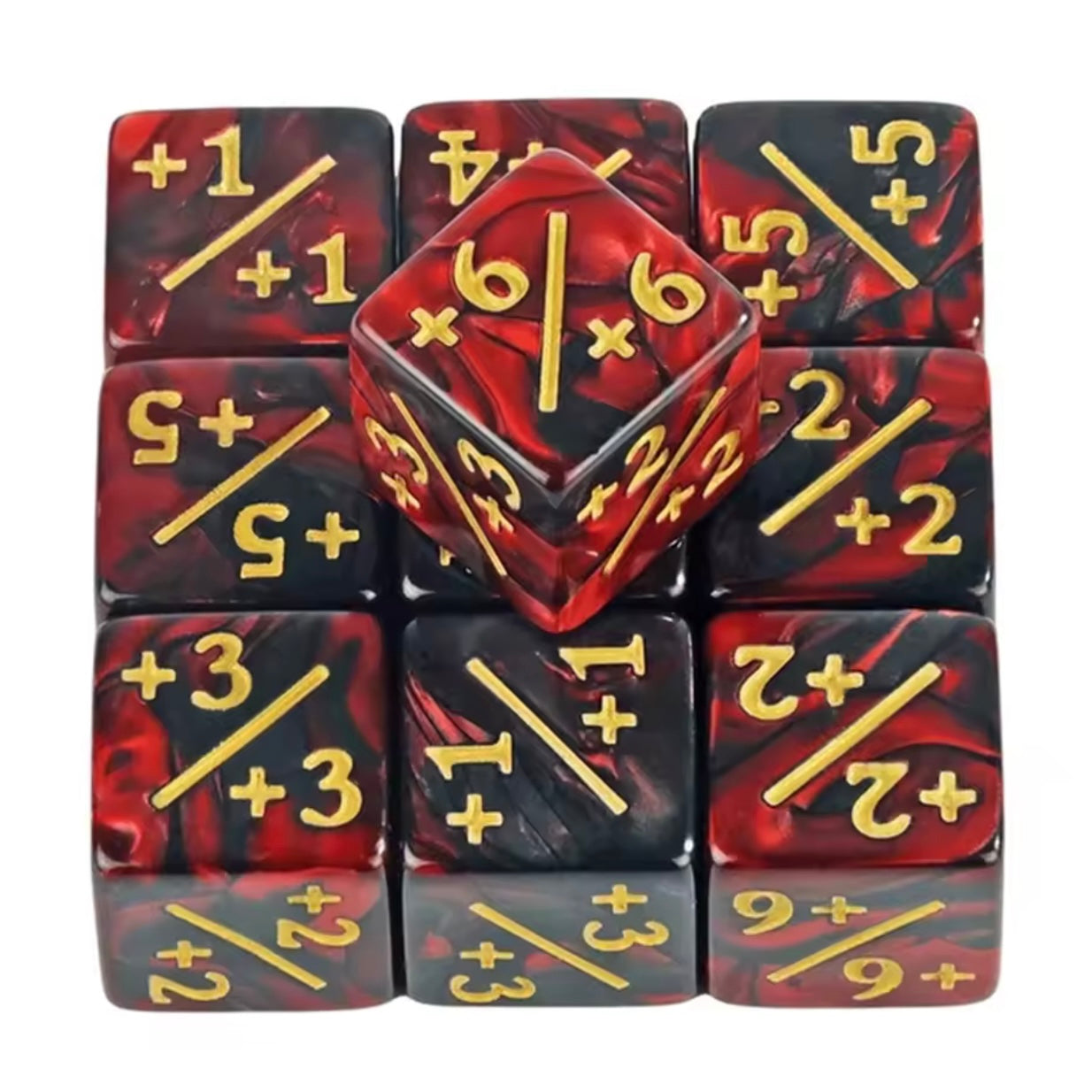 D6 Counter terninger 10-pakning