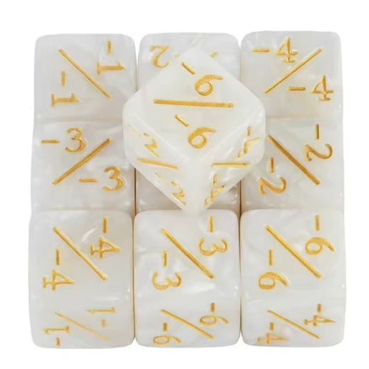 D6 Counter terninger 10-pakning