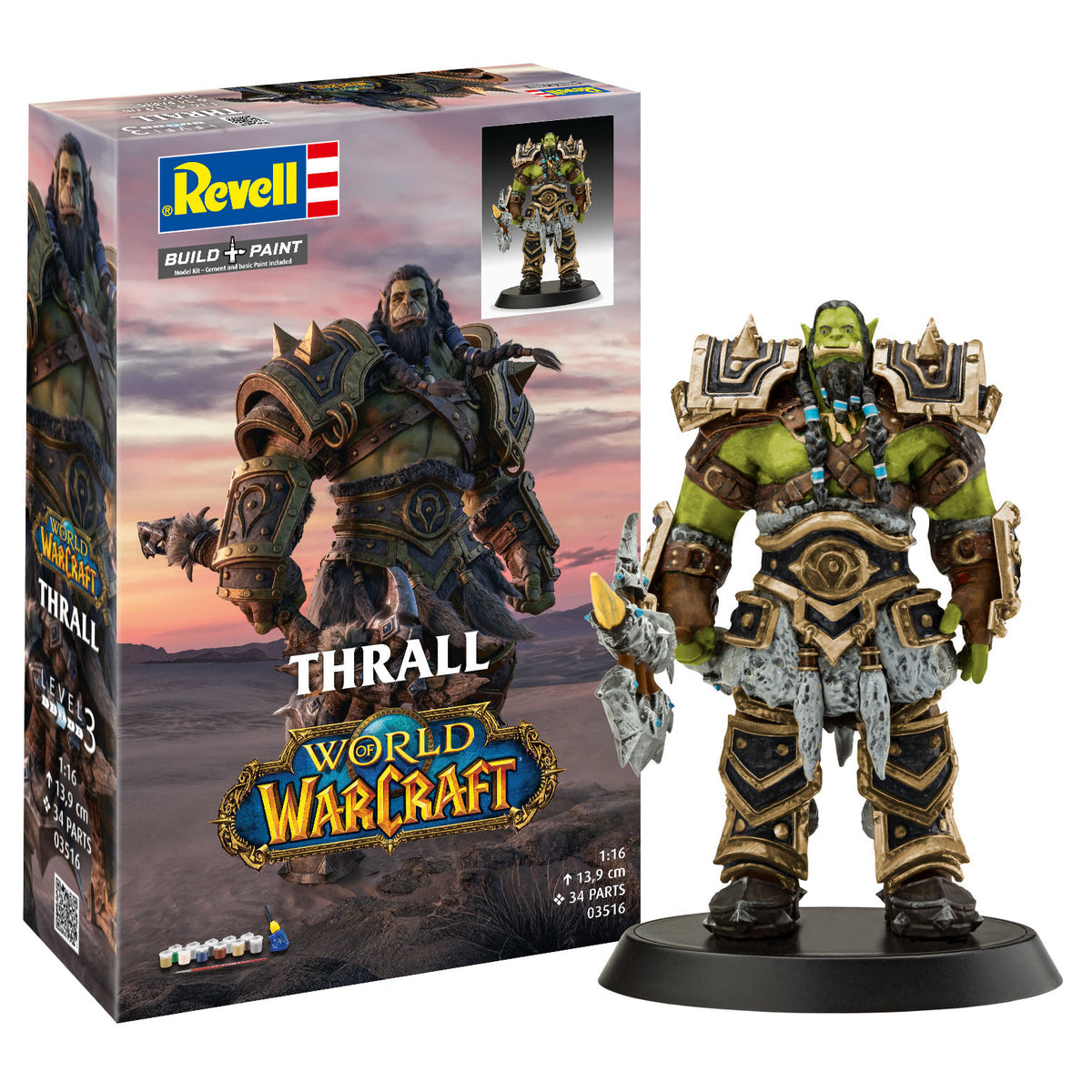 World of Warcraft Model Kit Gift Set 1/16 The Orc Thrall 13 cm