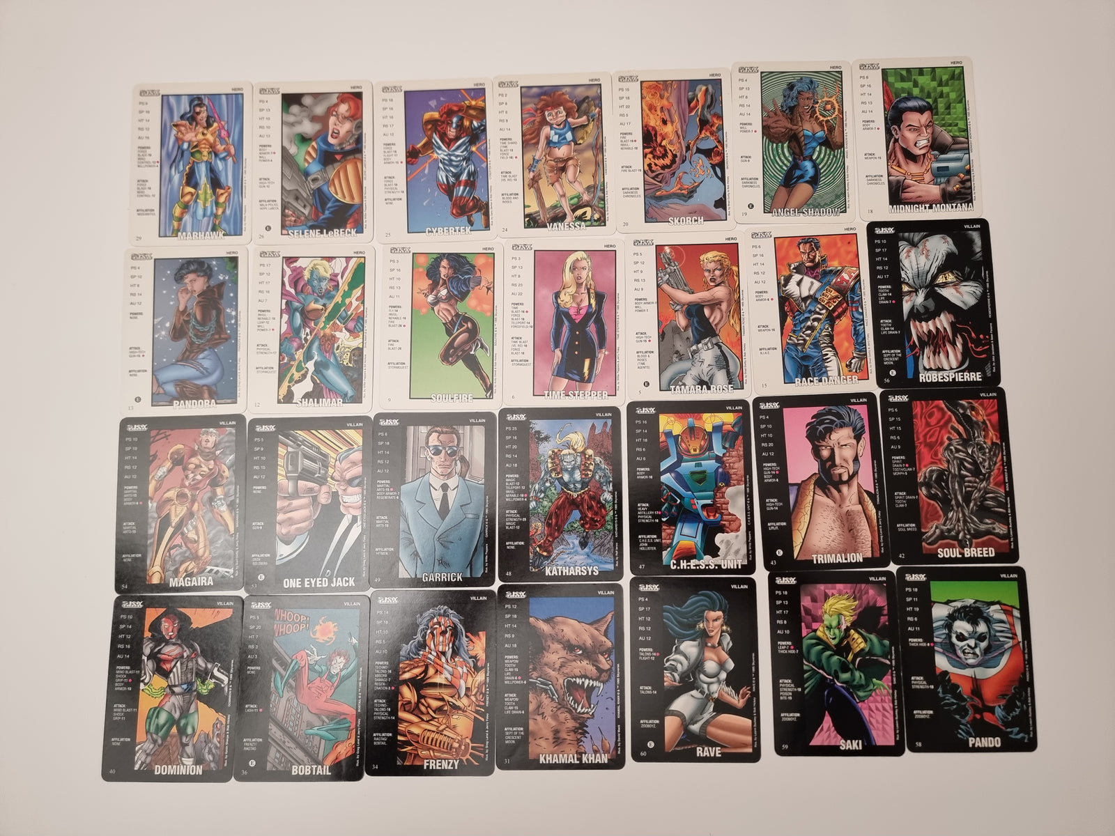 Power CARDZ Collectable Card Game fra 1995