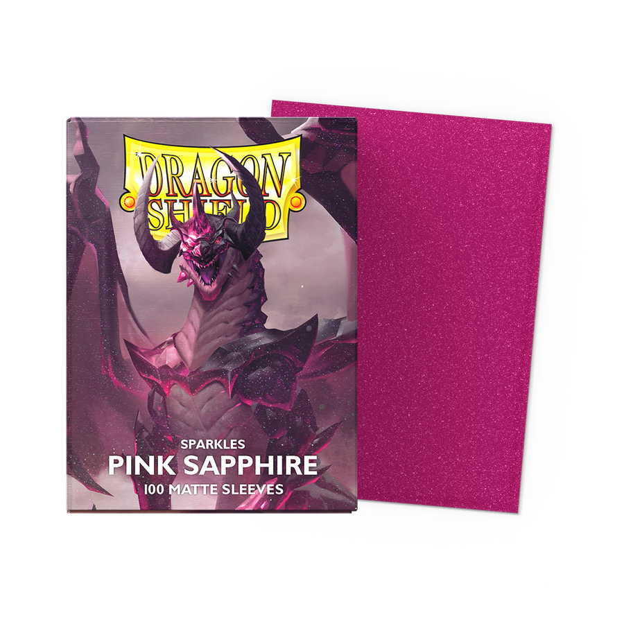 Dragon Shield - Matte Sparkles Standard Size Sleeves 100pk - Pink Sapphire