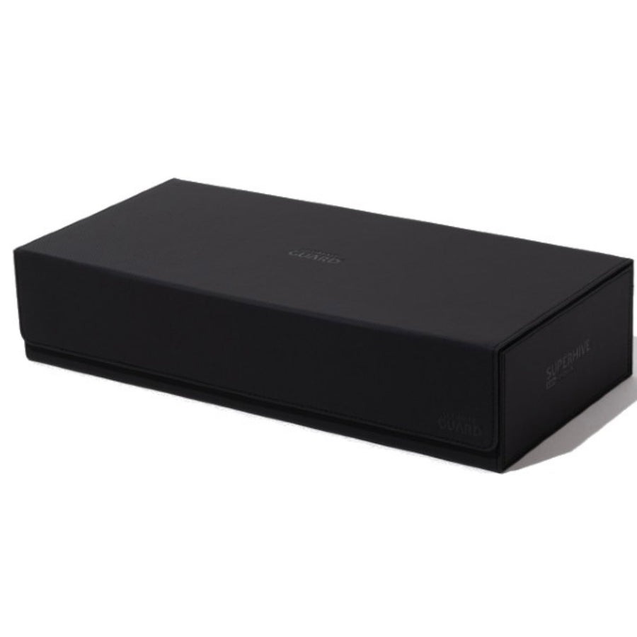 Superhive Flip Card Case Black Monocolor XenoSkin Standard Size (550+) Deck Box