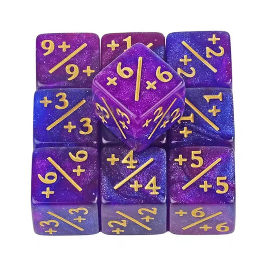 D6 Counter terninger  10-pakning