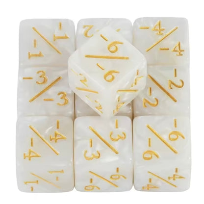 D6 Counter terninger  10-pakning