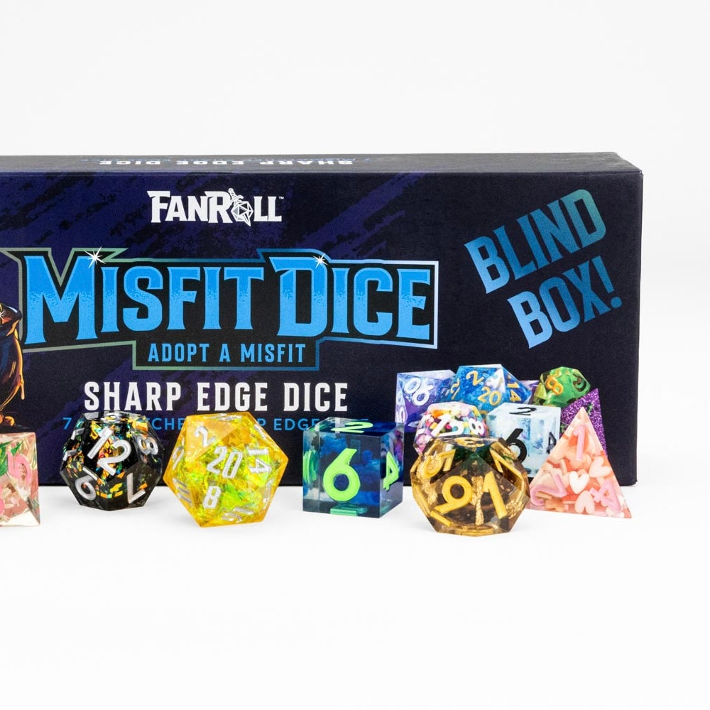 Mystery Misfit Sharp Edge Resin Polyhedral Dice Set