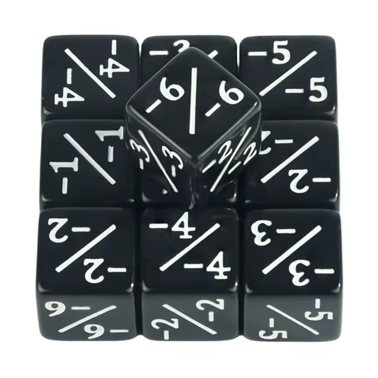 D6 Counter terninger  10-pakning