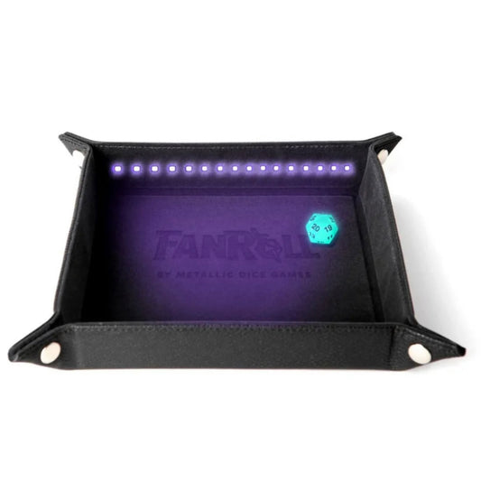 FanRoll Shadowlight Folding Blacklight Dice Tray Black