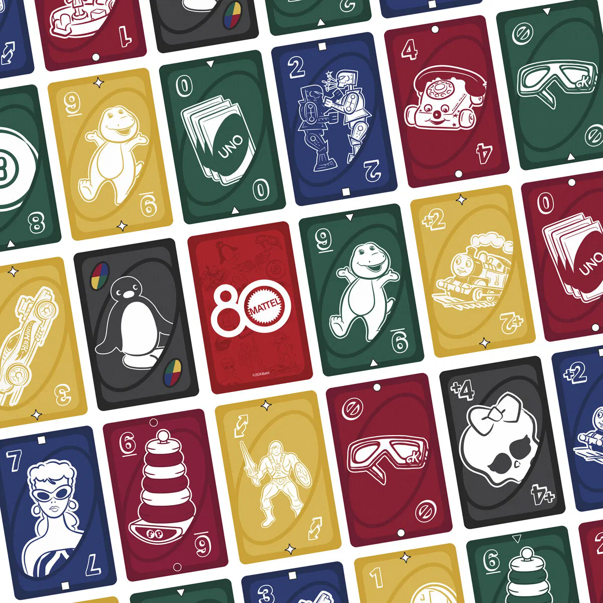 UNO Mattel 80th Ruby Red