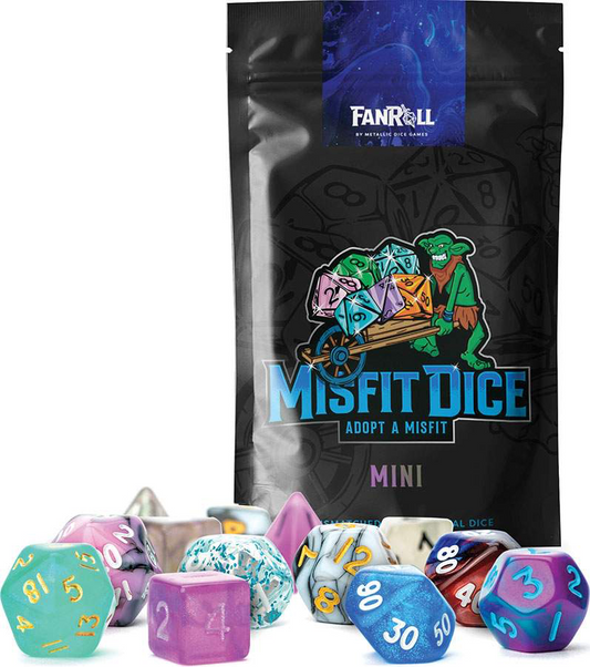 Fanroll - Mystery Misfit Mini Polyhedral terning (2 Set Pack)