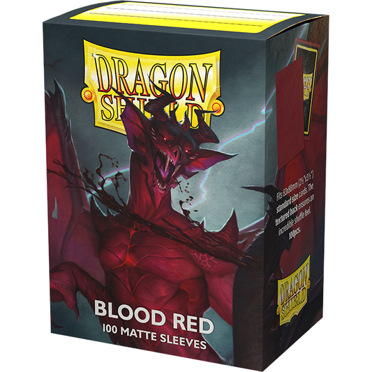Dragon Shield - Matte Standard Size Sleeves 100pk - Blood Red