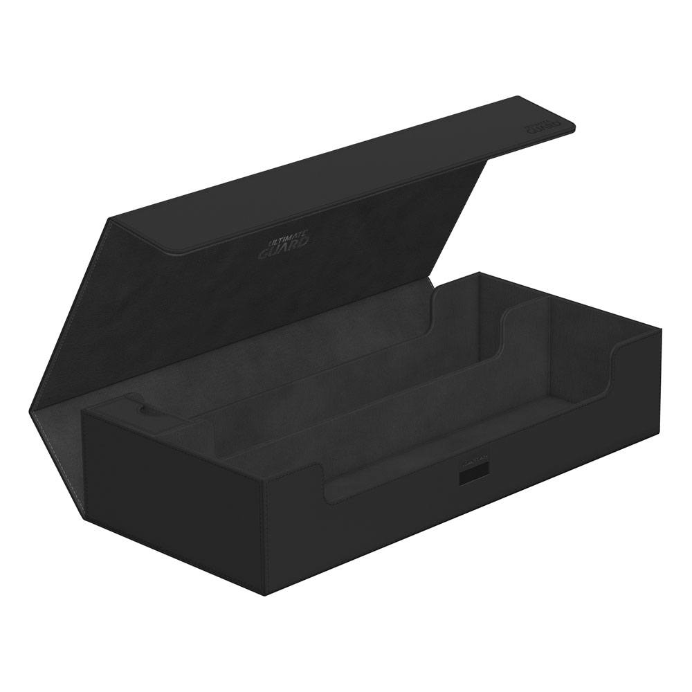 Superhive Flip Card Case Black Monocolor XenoSkin Standard Size (550+) Deck Box