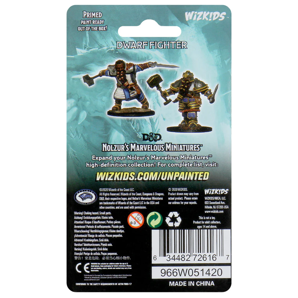 WizKids - D&D Nolzurs Marvelous Miniatures: Dwarf Male Fighter