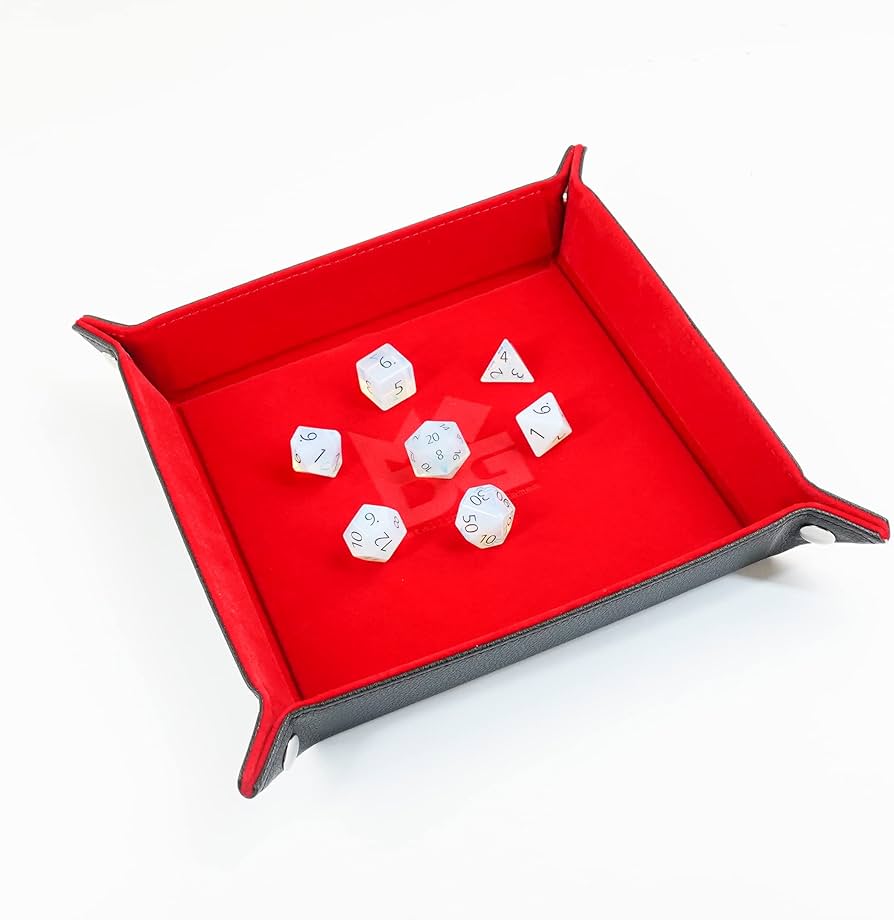FanRoll Folding Dice Tray Velvet Red