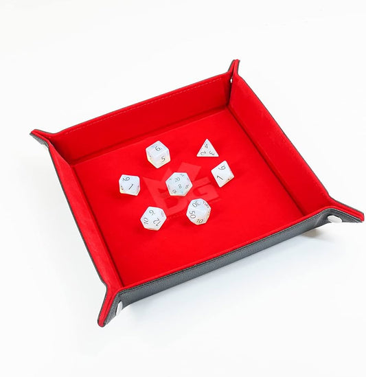 FanRoll Folding Dice Tray Velvet Red