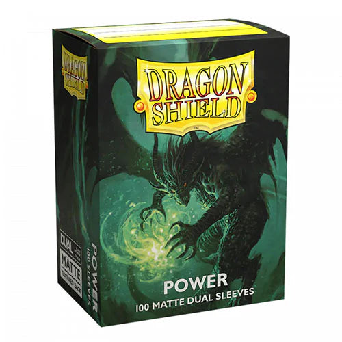 Dragon Shield - Dual Matte Art Standard Size Sleeves 100pk - Limited Edition Metallic Power Green